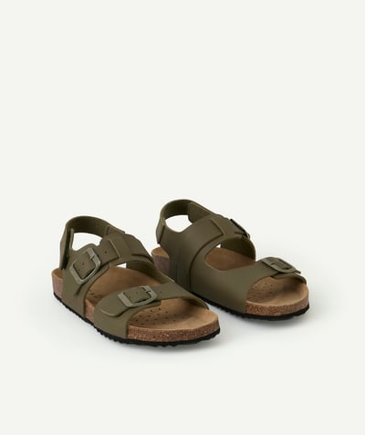 Sandały - mokasyny Kategorie TAO - Otwarte sandały chłopięce ghita khaki z zapięciem na rzep