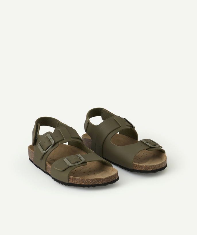 Sandały - mokasyny Kategorie TAO - Otwarte sandały chłopięce ghita khaki z zapięciem na rzep