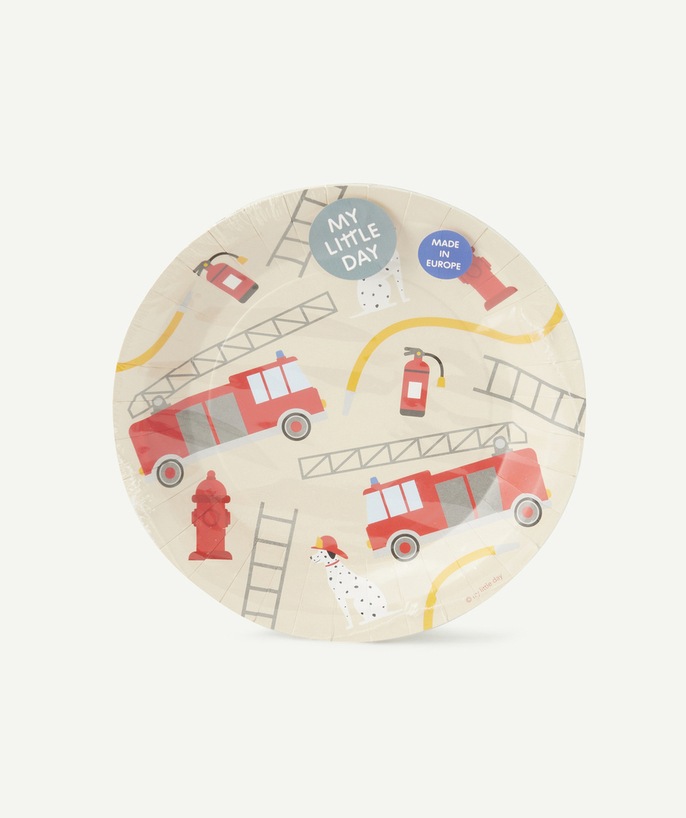 Nursery Tao Categories - 8 FIREFIGHTER-THEMED RECYCLABLE PLATES