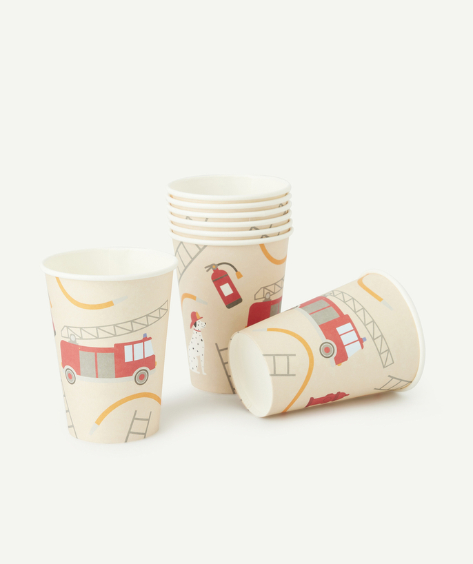 Nursery Tao Categories - 8 FIREFIGHTER-THEMED RECYCLABLE CUPS