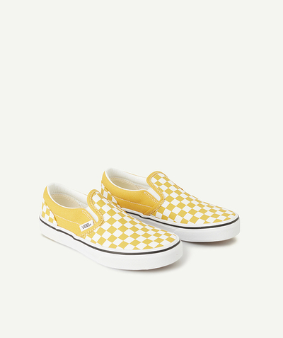 VANS ® Categories Tao - chaussures classic slip-on enfant imprimé checkerboard jaune