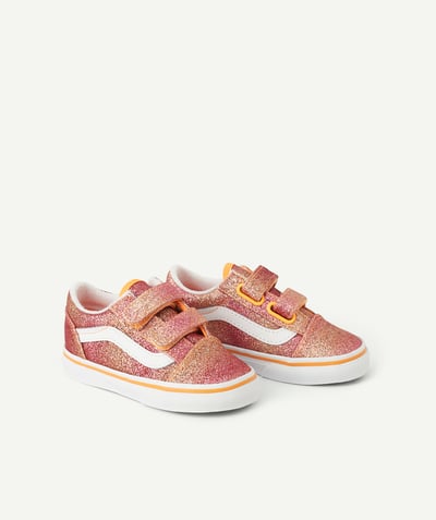 Zapatos, pantuflas Categorías TAO - zapatillas bajas baby old skool naranja purpurina con cierre de velcro