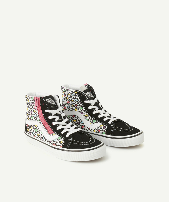 Shoes, booties Tao Categories - children's ski8-hi high-top sneakers in black and colorful leopard print