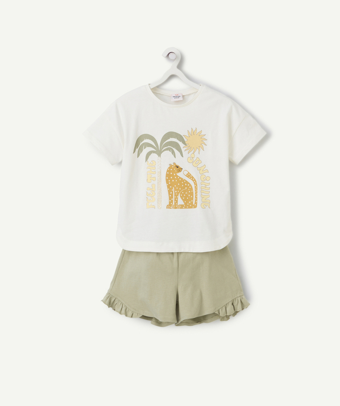 Pyjama Tao Categorieën - Katoenen meisjespyjama met luipaardprint
