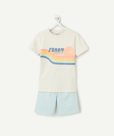 New collection Tao Categories - sunny days theme short-sleeved organic cotton pyjamas for boys