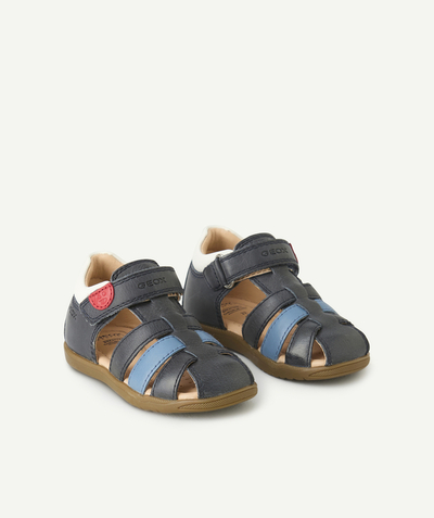 GEOX ® Tao Categorieën - rode en blauwe macchia sandalen met klittenbandsluiting voor babyjongens