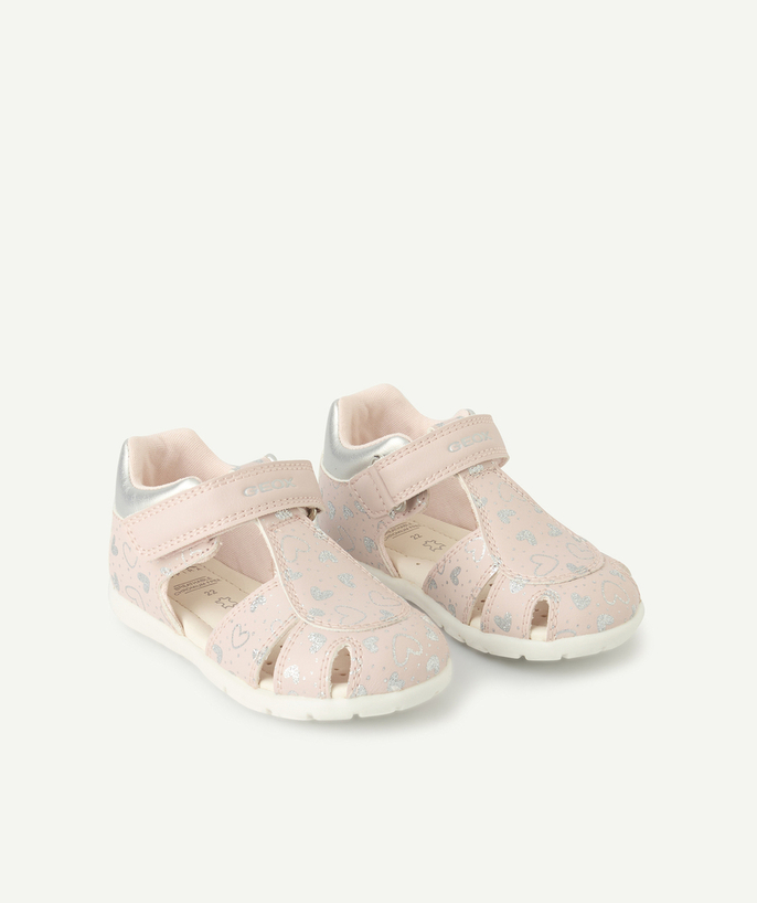 Shoes, booties Tao Categories - elthan baby girl sandals with pink velcro closure
