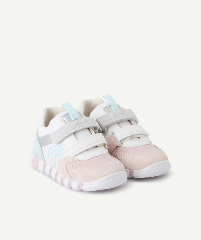 Shoes, booties Tao Categories - iupidoo baby girl scratch sneakers blue pink and white
