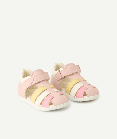 Brands Tao Categories - macchia baby girl scratch sandals pink yellow and white