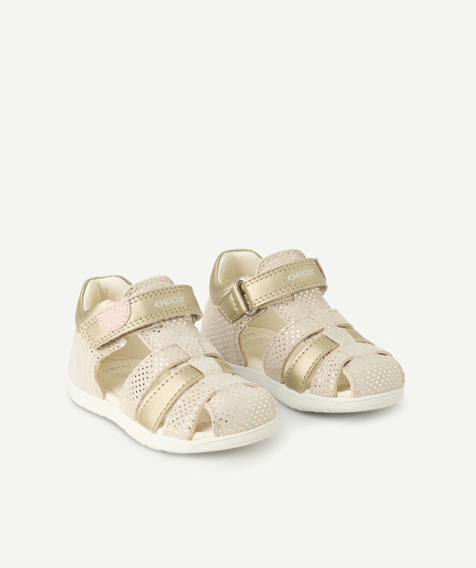 GEOX ® Categories Tao - sandales fermées bébé fille macchia à scratch couleur dorée