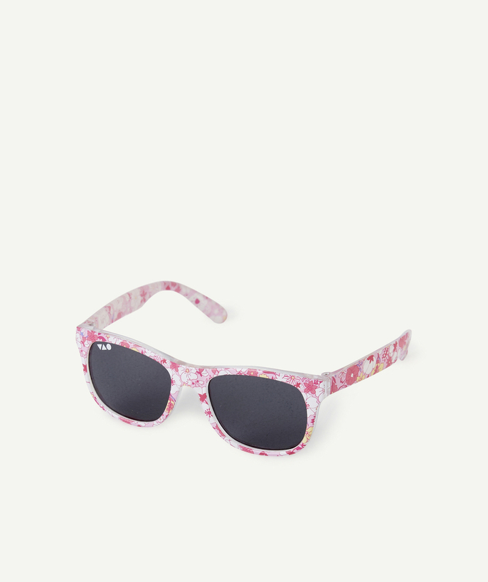 Accessories Tao Categories - pink and flower-printed baby girl sunglasses