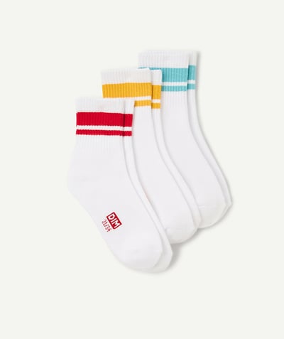 Onderkleding Tao Categorieën - pak van 3 paar rode, blauwe en gele sokken