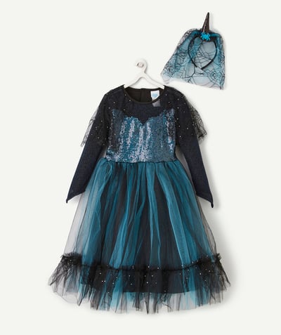 Costumes Nouvelle Arbo   C - LUNA THE MIDNIGHT WITCH SET IN BLUE, BLACK AND SEQUINS