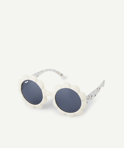 Sunglasses Tao Categories - ecru flower-shaped baby girl sunglasses