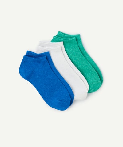 Nieuw Tao Categorieën - 3 paar sokken van biologisch katoen met pailletten voor meisjes