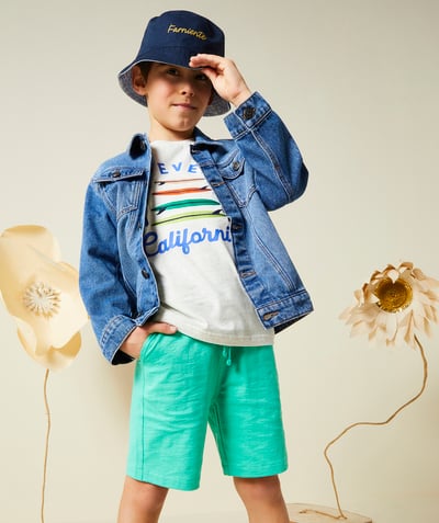 Vêtements Categories Tao - bermuda garçon en coton bio vert