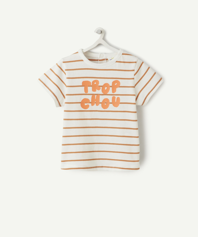 Baby boy Tao Categories - baby boy short-sleeved t-shirt in organic cotton too cute