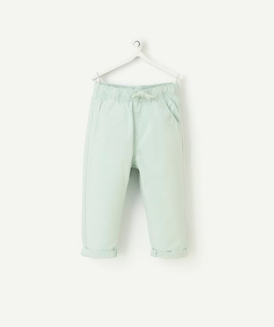 Spodnie Kategorie TAO - Chłopięce proste spodnie relaksacyjne miętowe