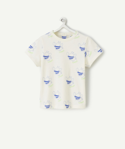 Baby jongen Tao Categorieën - T-shirt met korte mouwen en kreeftenprint in biologisch katoen voor babyjongens