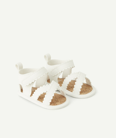 Schoenen, slofjes Tao Categorieën - stijlvolle witte sandalen voor babymeisjes