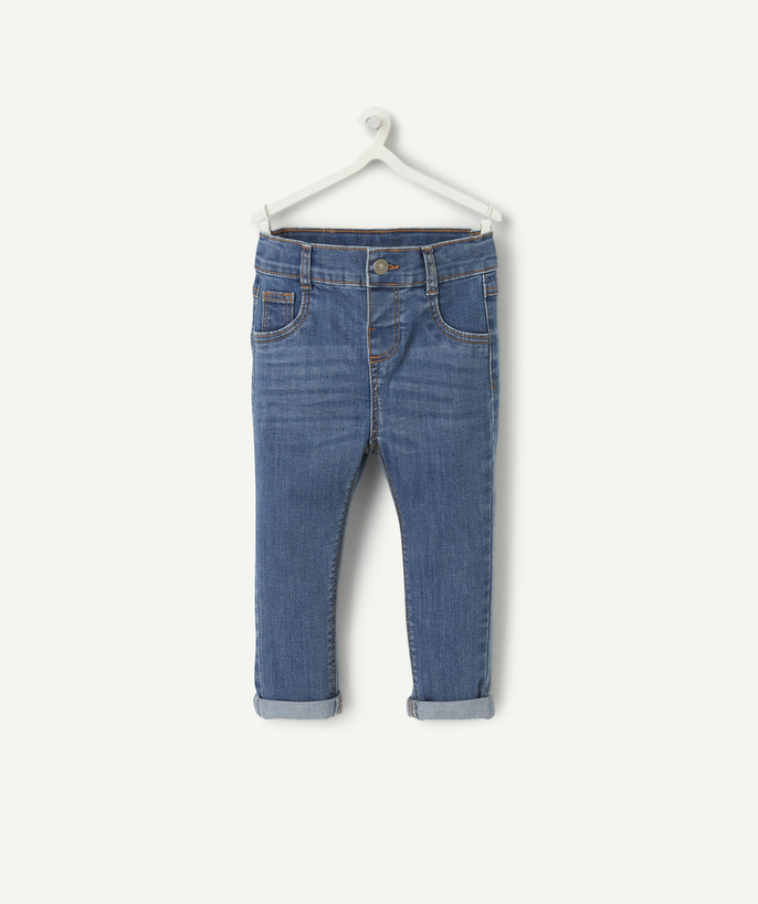 Jeansy Kategorie TAO - Proste spodnie chłopięce z dżinsu o niskiej odporności na ścieranie