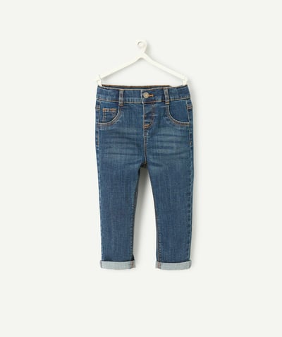 Spodnie Kategorie TAO - Chłopięce proste spodnie z niebieskiego denimu low impact