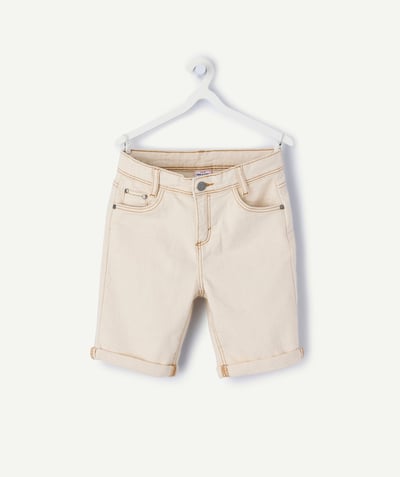 New collection Tao Categories - ecru boy's bermuda shorts without dye
