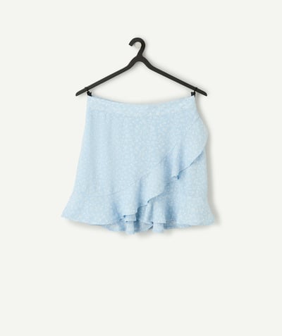 Pantalones cortos - Falda Categorías TAO - falda corta de niña en viscosa con estampado floral