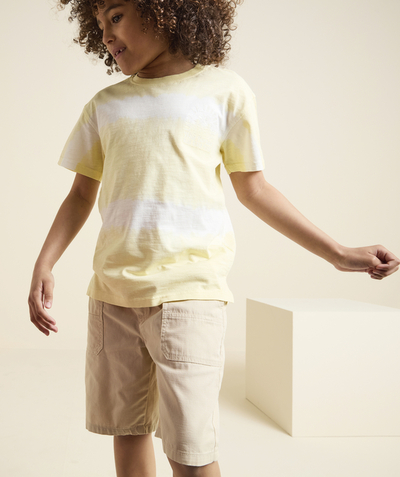 Clothing Tao Categories - beige boy's cargo shorts with pockets