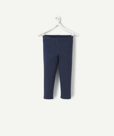 Nouvelle collection Categories Tao - legging fille en coton bio bleu marine
