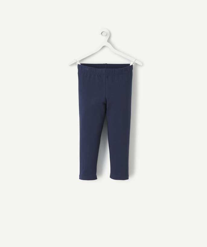 Vêtements Categories Tao - legging fille en coton bio bleu marine