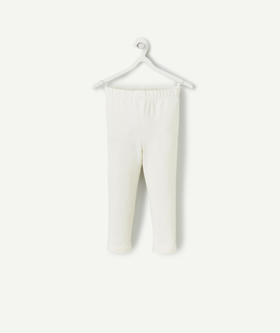 Nueva Colección Categorías TAO - Leggings de algodón orgánico blanco para niña