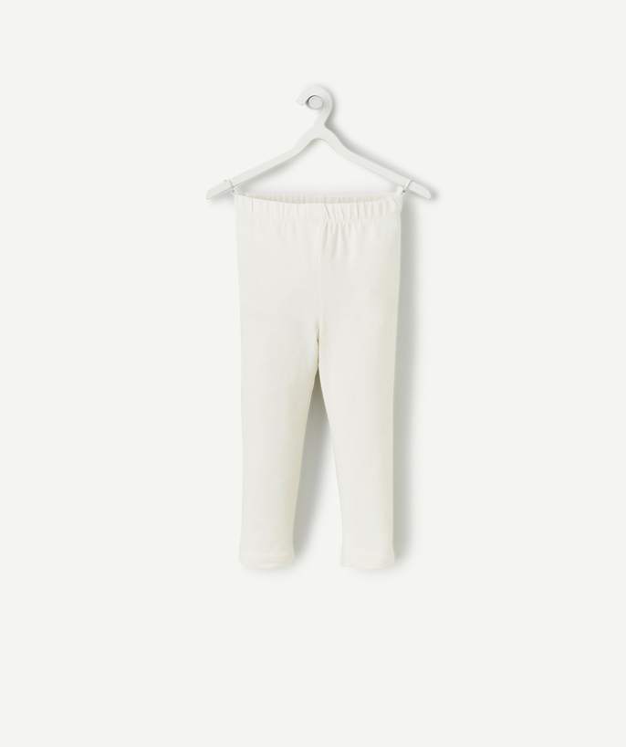 Fille Categories Tao - legging fille en coton bio blanc