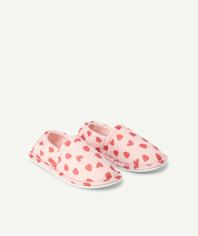 Zapatos, pantuflas Categorías TAO - zapatillas de niña con estampado de fresas rosas