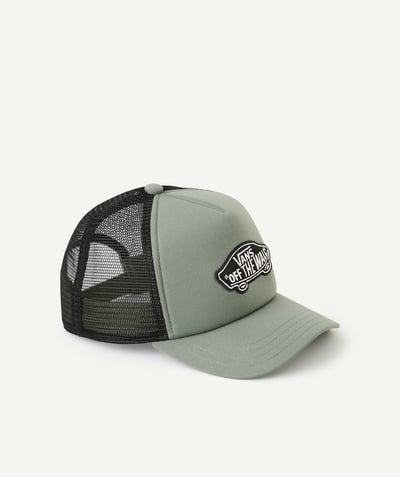 Teen boy Tao Categories - CLASSIC PATCH TRUCKER GREEN CAP WITH EMBROIDERED PATCH