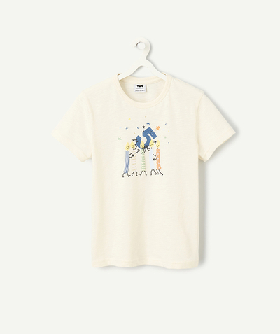 Enfant Categories Tao - t-shirt en coton bio écru thème anniversaire TAO 5 ans