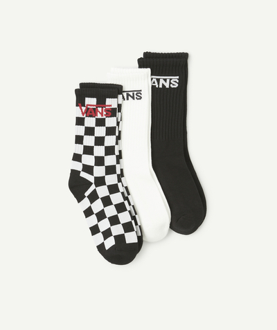 Brands Tao Categories - SET OF 3 PAIRS OF RED, BLACK AND WHITE CLASSIC CREW SOCKS