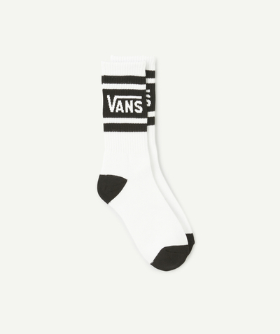 Accessories Tao Categories - PAIR OF WHITE AND BLACK DROP V CREW CHILDREN'S SOCKS