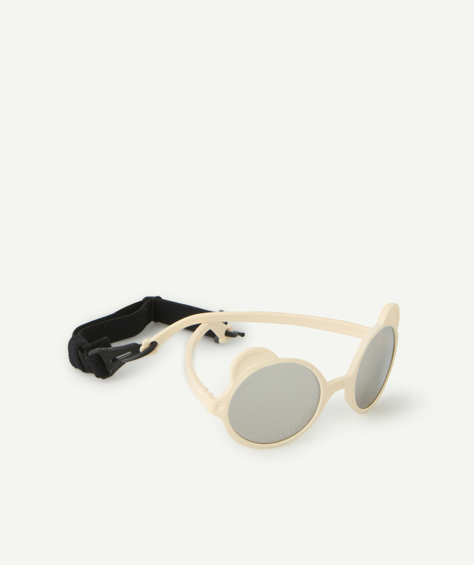 Okulary przeciwsłoneczne Kategorie TAO - okulary przeciwsłoneczne dla chłopca w kształcie misia w kolorze kremowym