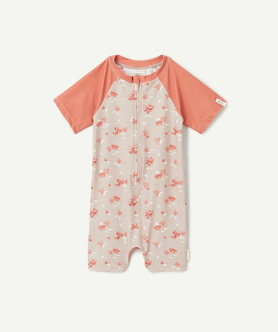Vêtements Categories Tao - combinaison de bain manches courtes bébé garçon orange avec imprimé