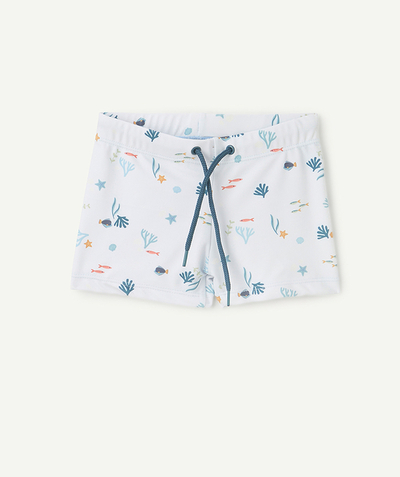 Accessoires Categories Tao - short de bain bébé garçon bleu avec imprimé thème océan