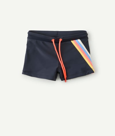 Swimwear Tao Categories - navy blue organic cotton boxer shorts for boys
