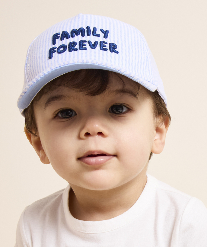 Chapeaux - Casquettes Categories Tao - casquette bébé garçon rayé bleu et blanc