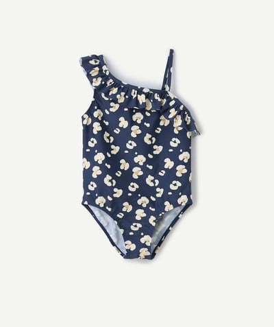 BEAUX JOURS Categories Tao - maillot de bain 1 pièce en fibre recyclées bleu marine imprimé à fleurs
