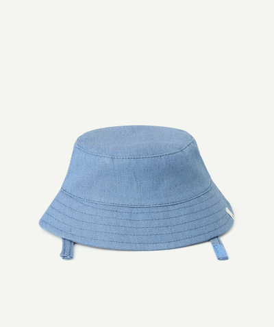 Hats - Caps Tao Categories - baby boy bob in denim-effect cotton