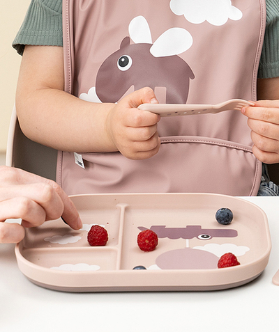 Meals Tao Categories - baby girl plate tray pink crocodile