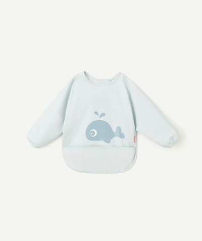 Geboorte Tao Categorieën - slabbetje met lange mouwen voor babyjongens blauw