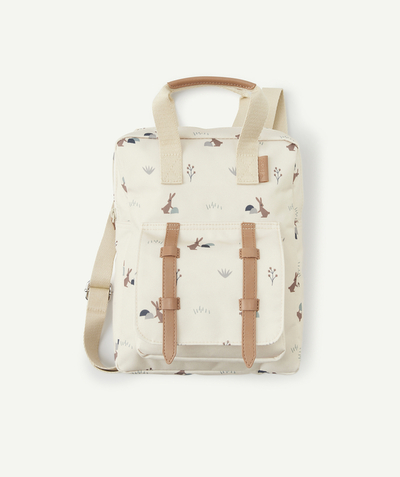 The Promenade Nouvelle Arbo   C - CHILD'S BEIGE RABBIT BACKPACK IN RECYCLED PLASTIC