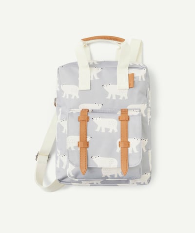 Back to school equipment Tao Categories - CHILD'S POLAR BEAR BACKPACK IN RECYCLED PLASTIC