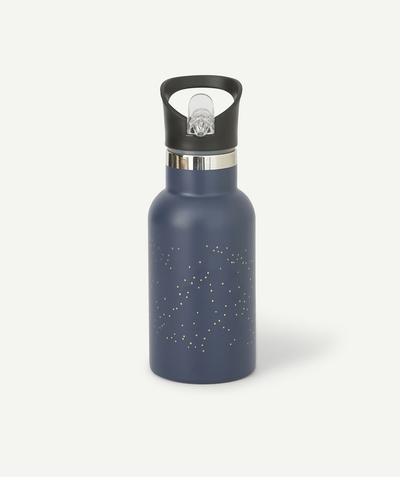 Baby girl Nouvelle Arbo   C - CHILD'S MIDNIGHT BLUE WITH GOLD COLOR POLKA DOTS 350ML FLASK